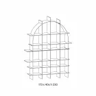 مكتبة مقوسة قائمة بذاتها بتصميم من الزجاج المدخن والبرونز المصقول - ماركو Viadurini