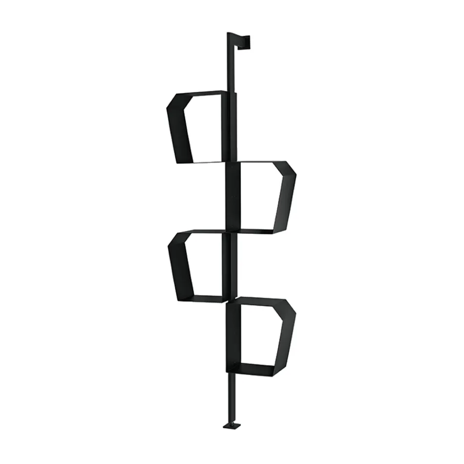 خزانة كتب معدنية مطلية بأرجل قابلة للتعديل، صنع في إيطاليا - فرناندا Viadurini