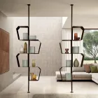 خزانة كتب معدنية مطلية بأرجل قابلة للتعديل، صنع في إيطاليا - فرناندا Viadurini