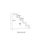 خزانة كتب لعرض الأشياء على الحائط بتصميم أصلي من الزجاج على شكل سلم - فولانو Viadurini