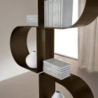 خزانة كتب فاطمة المعدنية المطلية العمودية ذات الأرجل القابلة للتعديل Viadurini