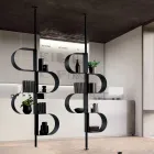 خزانة كتب فاطمة المعدنية المطلية العمودية ذات الأرجل القابلة للتعديل Viadurini