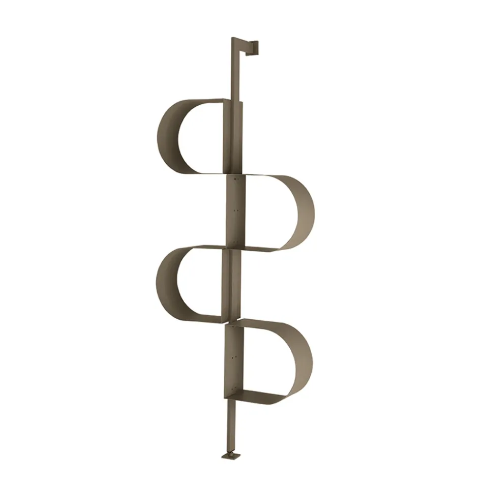 خزانة كتب فاطمة المعدنية المطلية العمودية ذات الأرجل القابلة للتعديل Viadurini