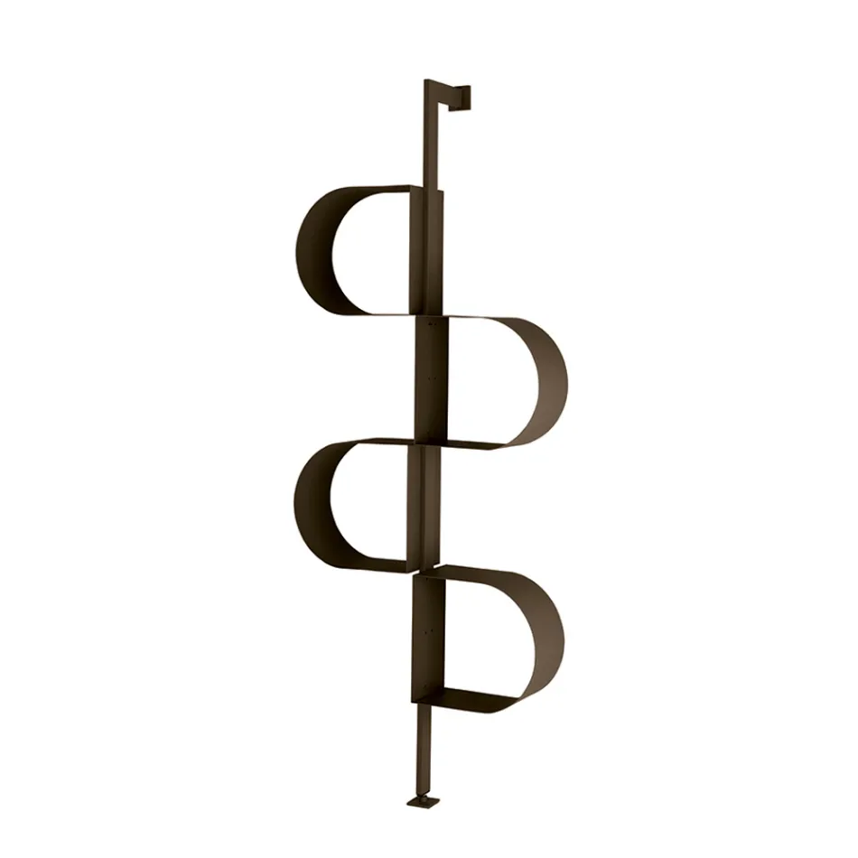 خزانة كتب فاطمة المعدنية المطلية العمودية ذات الأرجل القابلة للتعديل Viadurini