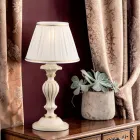 مصباح خشبي مع غطاء مصباح، صنع في إيطاليا - ميلانو Viadurini