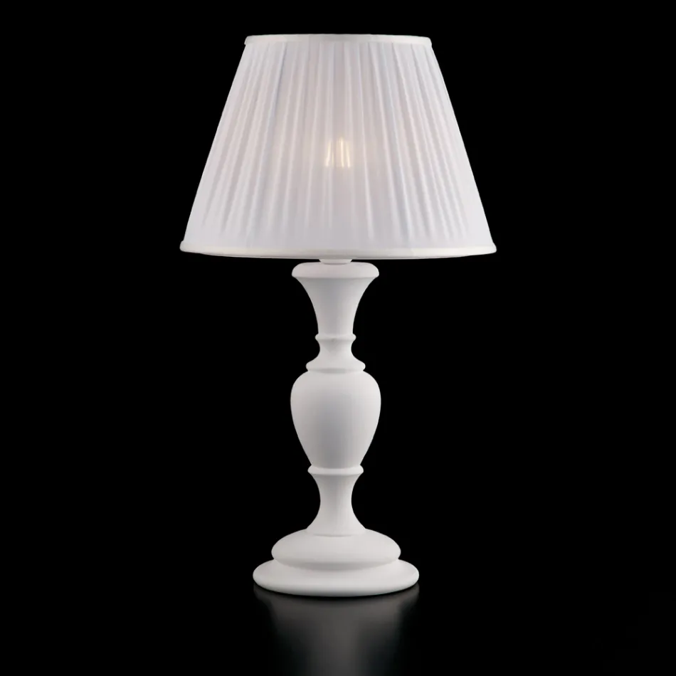 مصباح خشبي مع غطاء مصباح مصنوع في إيطاليا لتزيين الديكور الداخلي - فلورنسا Viadurini