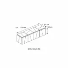 خزانة جانبية جدارية من الخشب الأبيض غير اللامع مع زجاج عاكس - سينيس Viadurini