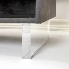 خزانة جانبية ببابين وحجرتين جانبيتين مفتوحتين من الميلامين، صنع في إيطاليا - ماوس Viadurini