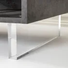 خزانة جانبية ببابين وحجرتين جانبيتين مفتوحتين من الميلامين، صنع في إيطاليا - ماوس Viadurini