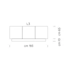 خزانة جانبية بثلاثة أبواب وهيكل مطلي ومغلف، صنع في إيطاليا - فيرارا Viadurini