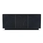 خزانة جانبية بثلاثة أبواب وهيكل مطلي ومغلف، صنع في إيطاليا - فيرارا Viadurini