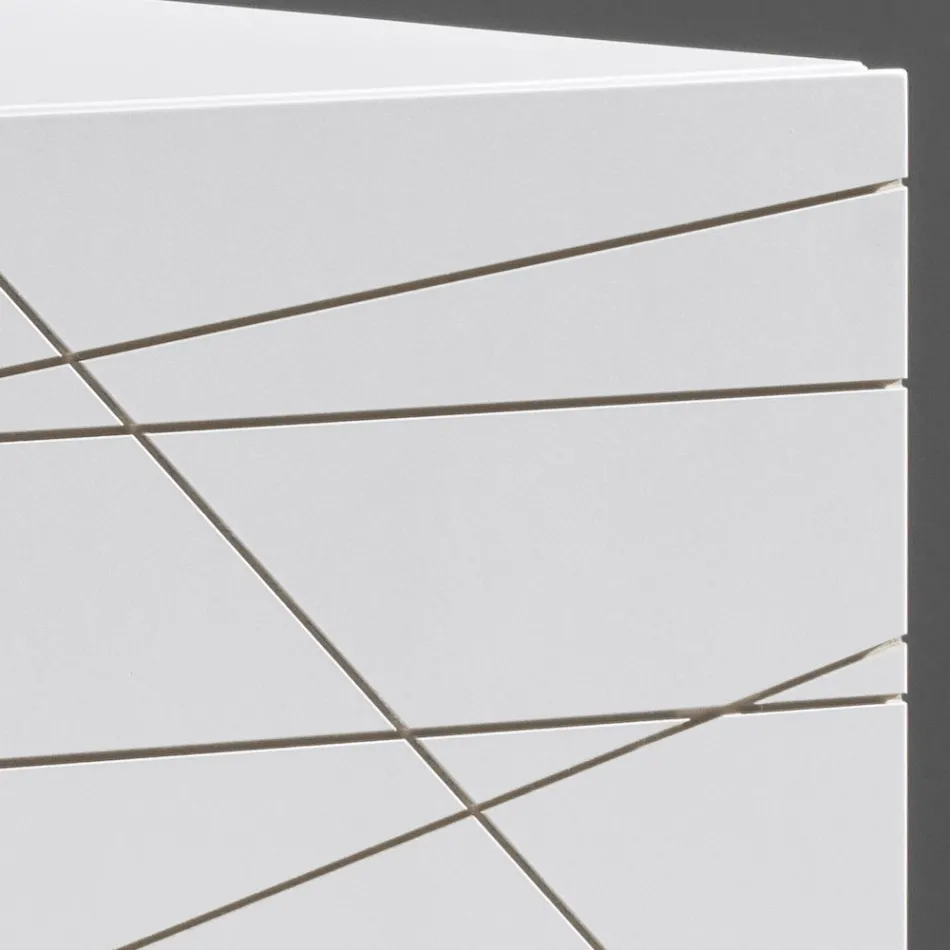 خزانة جانبية بثلاثة أبواب من الخشب المطلي - أرييتي Viadurini