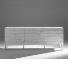 خزانة جانبية بثلاثة أبواب من الخشب المطلي - أرييتي Viadurini