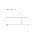 خزانة جانبية بثلاثة أبواب من الخشب المطلي - أرييتي Viadurini
