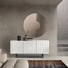 خزانة جانبية بثلاثة أبواب مصنوعة من خشب MDF مغطى بطبقة PVC مطلية، صنع في إيطاليا - دوروتيا Viadurini