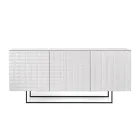 خزانة جانبية بثلاثة أبواب مصنوعة من خشب MDF مغطى بطبقة PVC مطلية، صنع في إيطاليا - دوروتيا Viadurini