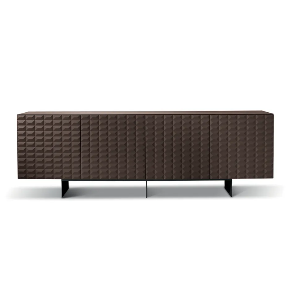 خزانة جانبية بأربعة أبواب مصنوعة من خشب MDF مغطى بطبقة PVC مطلية، صنع في إيطاليا - دوروتيا Viadurini