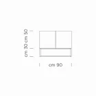 خزانة جانبية بأبواب تفتح بالدفع والسحب مصنوعة من خشب اللوح الخشبي، صنع في إيطاليا - ساليرنو Viadurini