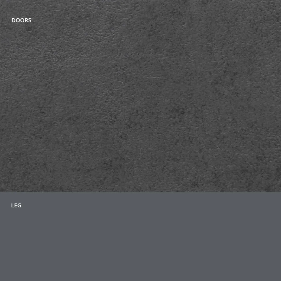 خزانة جانبية بأبواب من صفائح HPL بتأثير حجري، صنع في إيطاليا - فيورينزا Viadurini