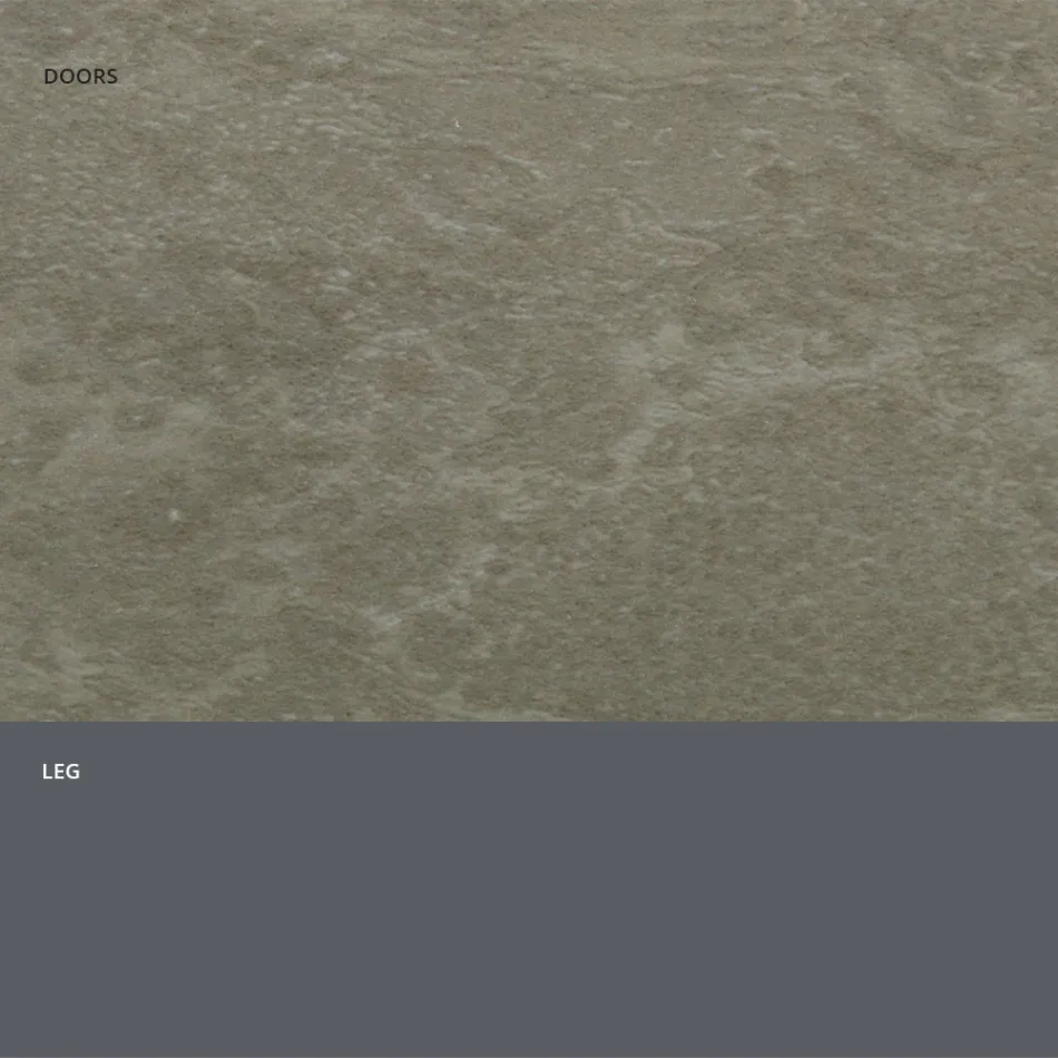 خزانة جانبية بأبواب من صفائح HPL بتأثير حجري، صنع في إيطاليا - فيورينزا Viadurini