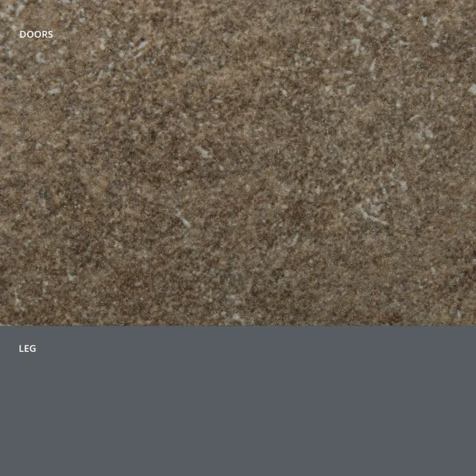 خزانة جانبية بأبواب من صفائح HPL بتأثير حجري، صنع في إيطاليا - فيورينزا Viadurini