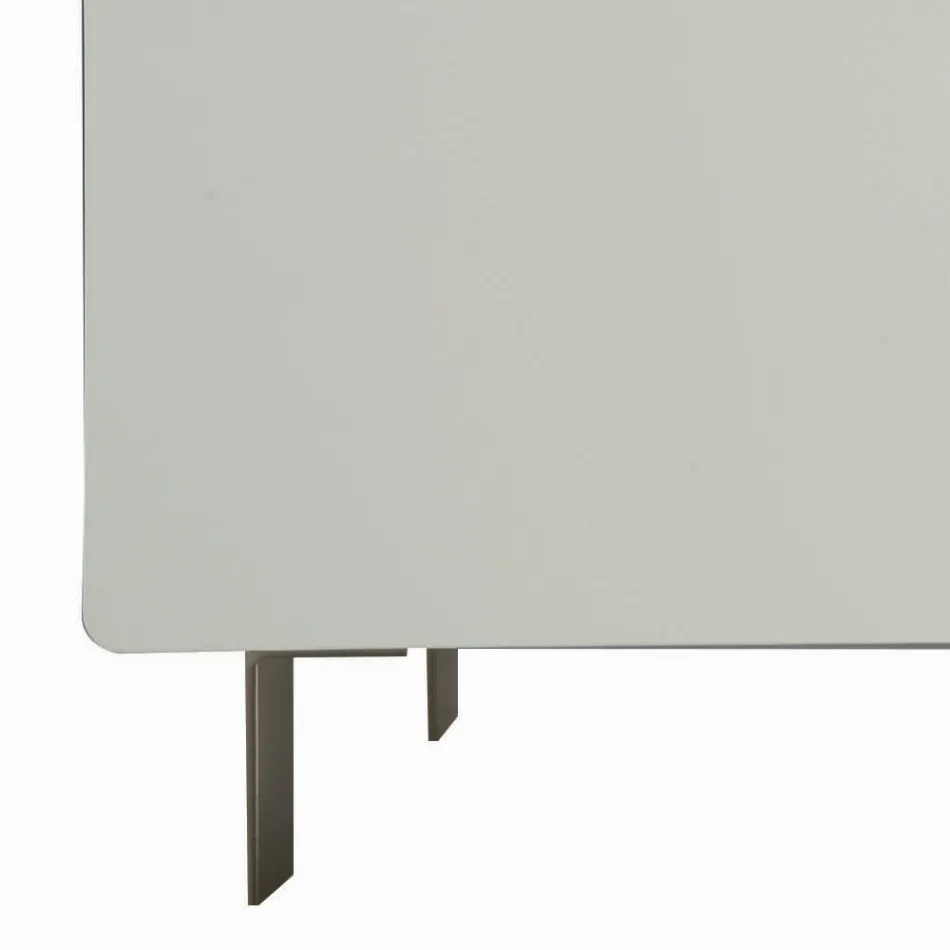 خزانة جانبية بهيكل وأبواب من خشب إم دي إف بقاعدة بطول 4 أقدام، صنع في إيطاليا - مرجاني Viadurini