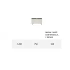 خزانة جانبية بهيكل وأبواب من خشب إم دي إف بقاعدة بطول 4 أقدام، صنع في إيطاليا - مرجاني Viadurini