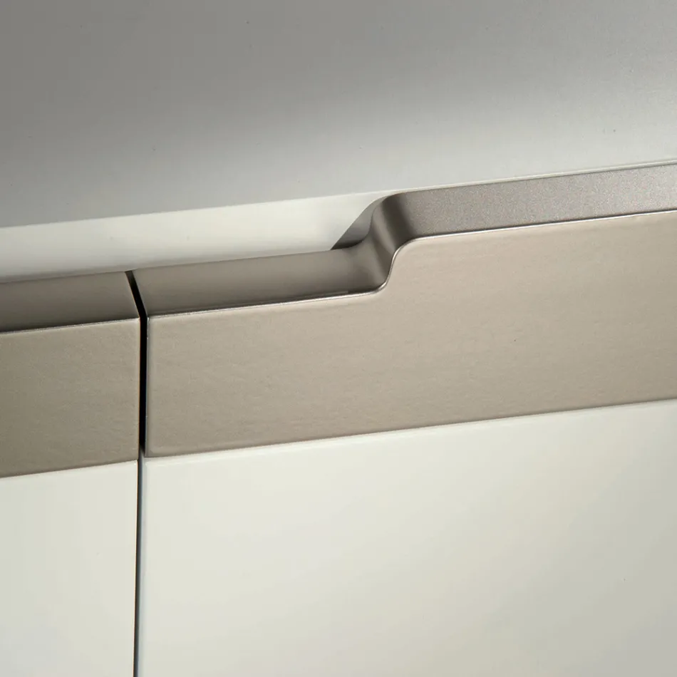 خزانة جانبية بهيكل وأبواب من خشب إم دي إف بقاعدة بطول 4 أقدام، صنع في إيطاليا - مرجاني Viadurini