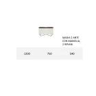 خزانة جانبية مع هيكل من خشب إم دي إف أبيض، قدمين حديديتين، صنع في إيطاليا - مرجاني Viadurini