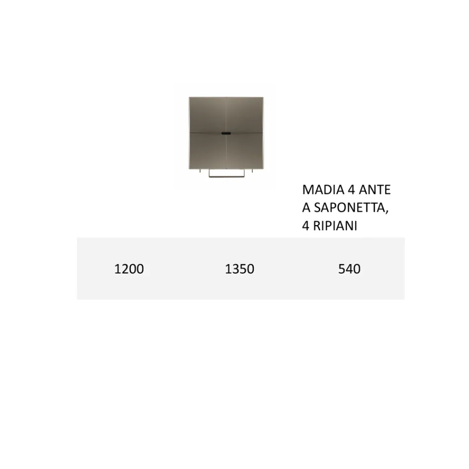 خزانة جانبية بهيكل MDF وقاعدة مع قاعدة مركزية مصنوعة في إيطاليا Viadurini