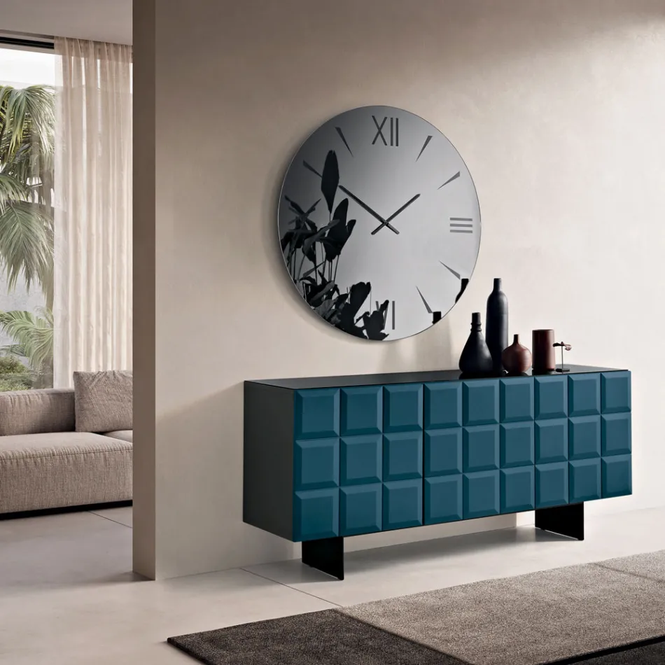 خزانة جانبية داخلية بثلاثة أبواب منقوشة، صنع في إيطاليا - إليزابيتا Viadurini