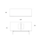 خزانة جانبية لغرفة المعيشة مع بابين أو ثلاثة أبواب وإضافات زجاجية صنع في إيطاليا - أوليفو Viadurini