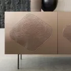 خزانة جانبية لغرفة المعيشة مع ملحقات زجاجية متناسقة صنع في إيطاليا - بالما Viadurini