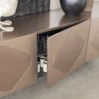 خزانة جانبية لغرفة المعيشة مع ملحقات زجاجية متناسقة صنع في إيطاليا - بالما Viadurini