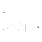خزانة جانبية لغرفة المعيشة مع ملحقات زجاجية متناسقة صنع في إيطاليا - بالما Viadurini