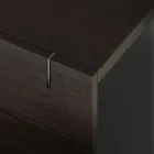 خزانة جانبية خشبية بهيكل زجاجي، صنع في إيطاليا - أزوكي Viadurini