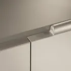 خزانة جانبية لغرفة المعيشة بثلاثة أبواب مطلية بالنيكل، صنع في إيطاليا - Foglio Viadurini