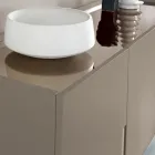 خزانة جانبية لغرفة المعيشة بثلاثة أبواب مصنوعة من خشب MDF مطلي بالورنيش، صنع في إيطاليا - إيلينا Viadurini