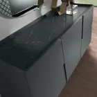 خزانة جانبية لغرفة المعيشة بثلاثة أبواب مصنوعة من خشب MDF مطلي بالورنيش، صنع في إيطاليا - إيلينا Viadurini