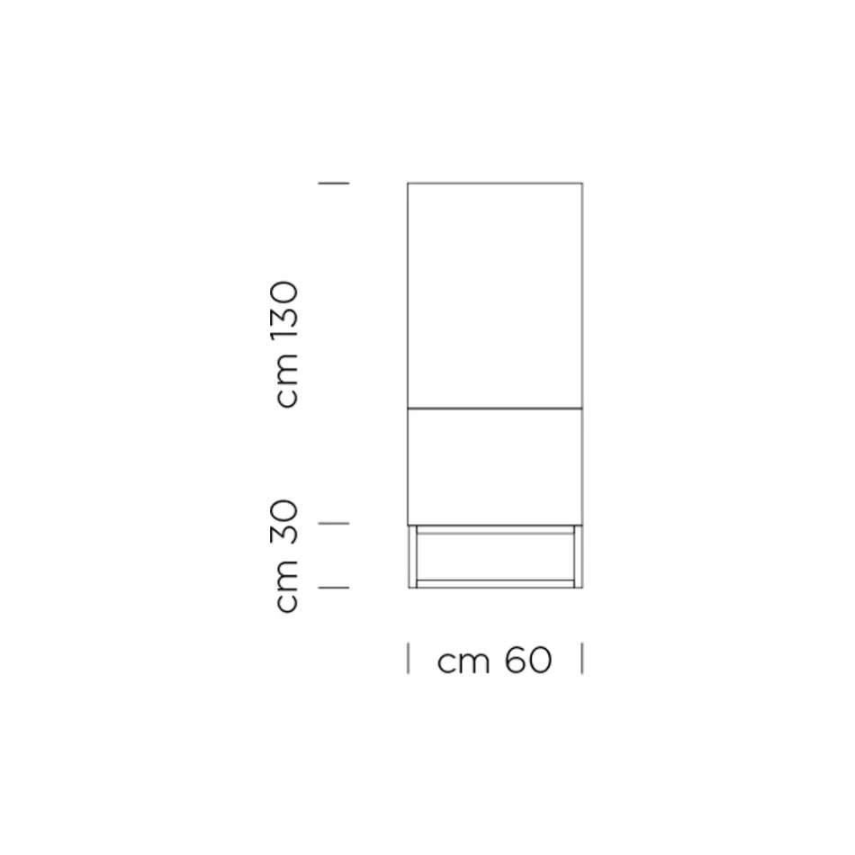 خزانة جانبية لغرفة المعيشة من خشب التنوب المُقشر، صنع في إيطاليا - ساليرنو Viadurini