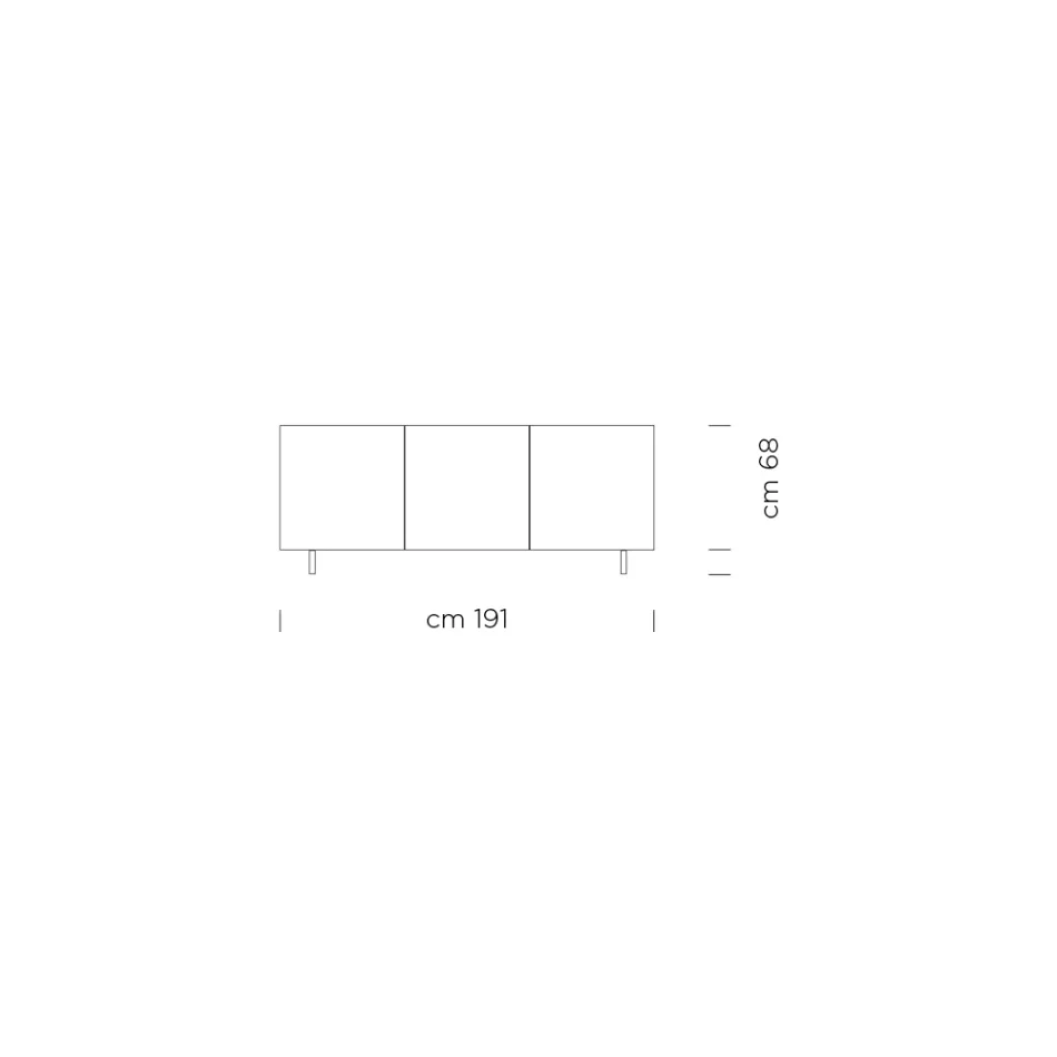 خزانة جانبية لغرفة المعيشة مصنوعة من الخشب غير اللامع والصفائح HPL، صنع في إيطاليا - فيورينزا Viadurini