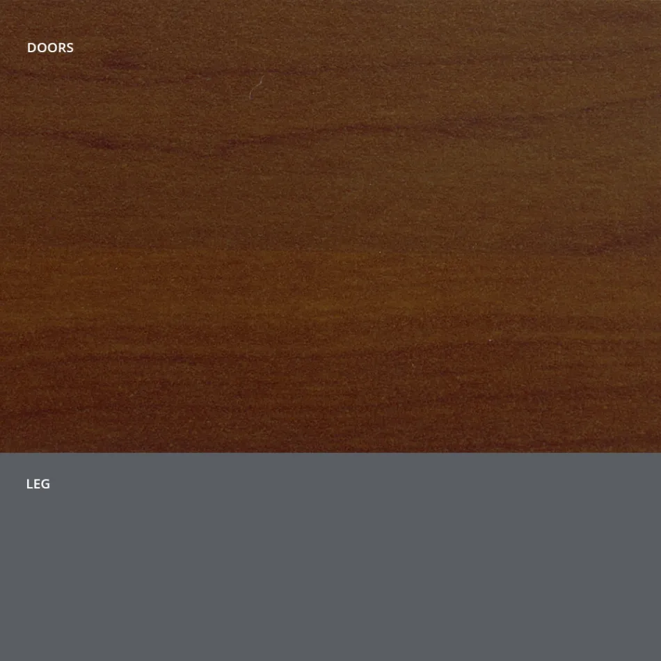 خزانة جانبية لغرفة المعيشة مصنوعة من الخشب غير اللامع والصفائح HPL، صنع في إيطاليا - فيورينزا Viadurini