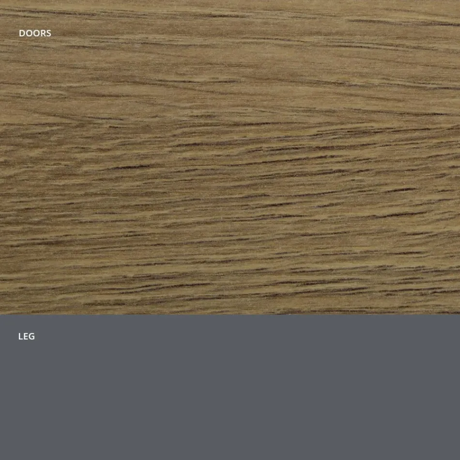 خزانة جانبية لغرفة المعيشة مصنوعة من الخشب غير اللامع والصفائح HPL، صنع في إيطاليا - فيورينزا Viadurini