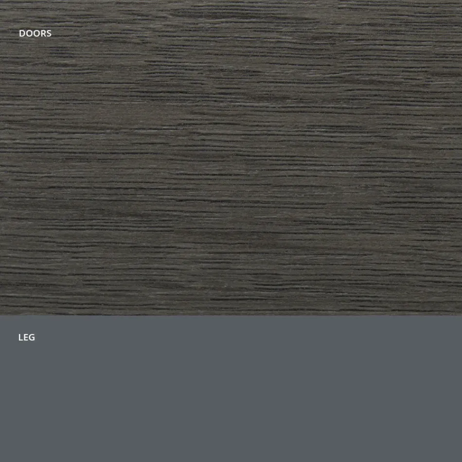 خزانة جانبية لغرفة المعيشة مصنوعة من الخشب غير اللامع والصفائح HPL، صنع في إيطاليا - فيورينزا Viadurini