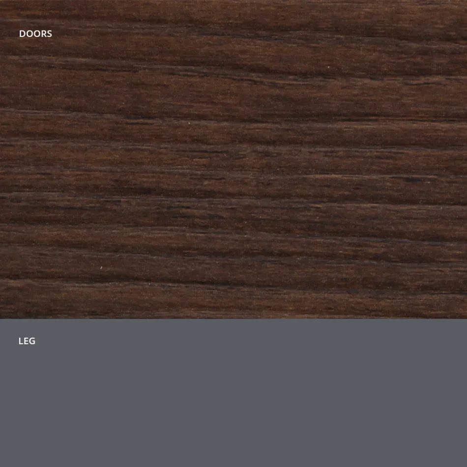 خزانة جانبية لغرفة المعيشة مصنوعة من الخشب غير اللامع والصفائح HPL، صنع في إيطاليا - فيورينزا Viadurini