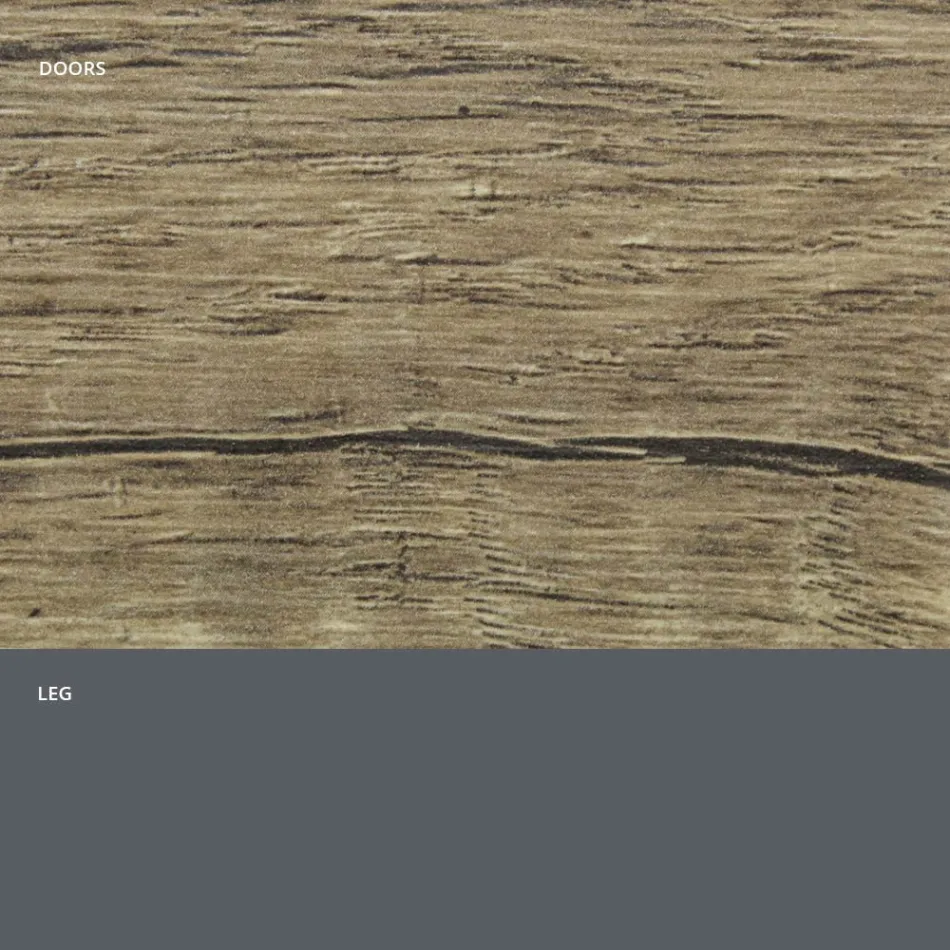 خزانة جانبية لغرفة المعيشة مصنوعة من الخشب غير اللامع والصفائح HPL، صنع في إيطاليا - فيورينزا Viadurini