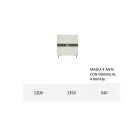 خزانة جانبية لغرفة المعيشة مصنوعة من خشب MDF مع دعامة رباعية الأرجل، صنع في إيطاليا - تيريسينا Viadurini