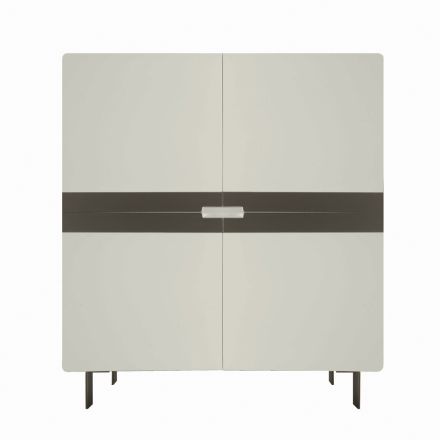 خزانة جانبية لغرفة المعيشة مصنوعة من خشب MDF مع دعامة رباعية الأرجل، صنع في إيطاليا - تيريسينا Viadurini