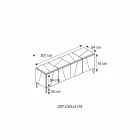 خزانة جانبية متنقلة لغرفة المعيشة مصنوعة من الخشب الأسود غير اللامع مع مرايا وأرجل مدخنة - سينيس Viadurini