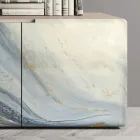 خزانة جانبية لغرفة المعيشة بثلاثة أبواب بتشطيبات مختلفة، صنع في إيطاليا - أولي Viadurini